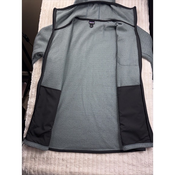 NWOT Patagonia Men R1 Air Fleece Full-Zip Hoodie Med Gray/Blue Retail $220 NICE! - Picture 14 of 15